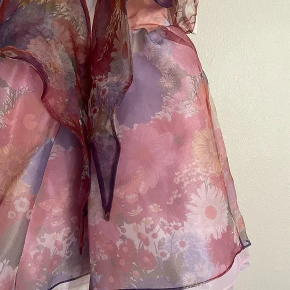 Pleiades Chloe Floral Puff Sleeve Dress - Picture 11 of 15